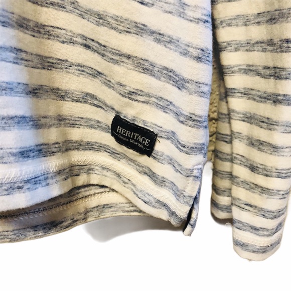 Stitch Fix Heritage Three Button Striped Tee XL - Picture 3 of 6